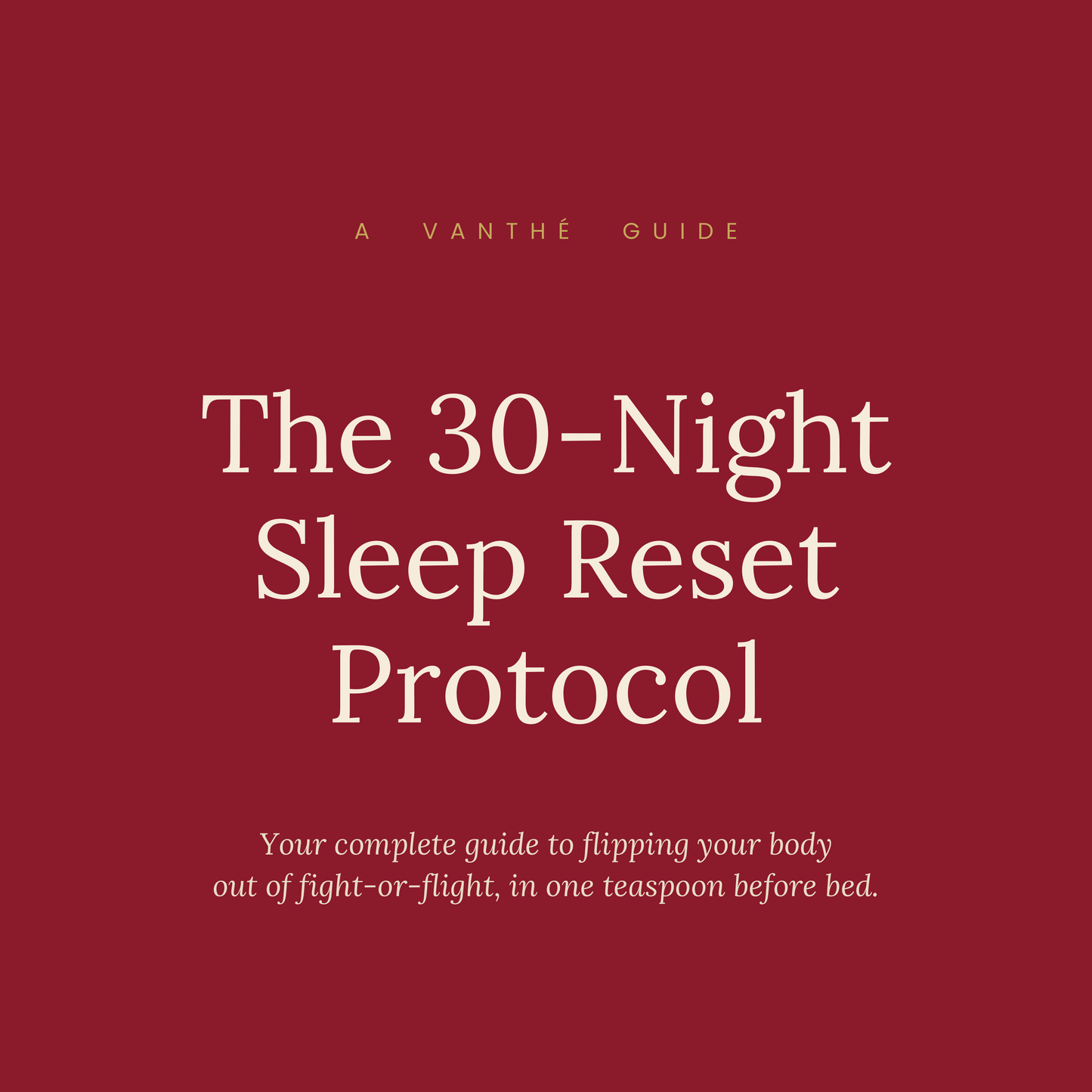 Vanthé™ Sleep Reset Protocol E-Book
